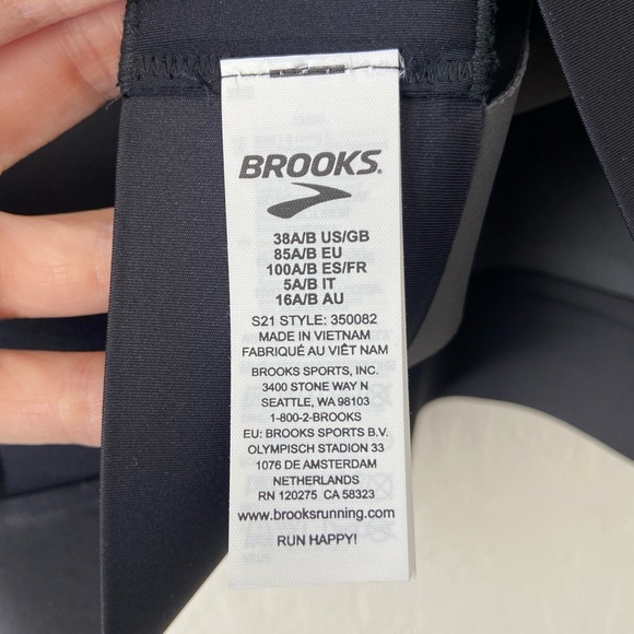 Brooks drive interlace run sports bra black 38 A/B - Picture 12 of 13